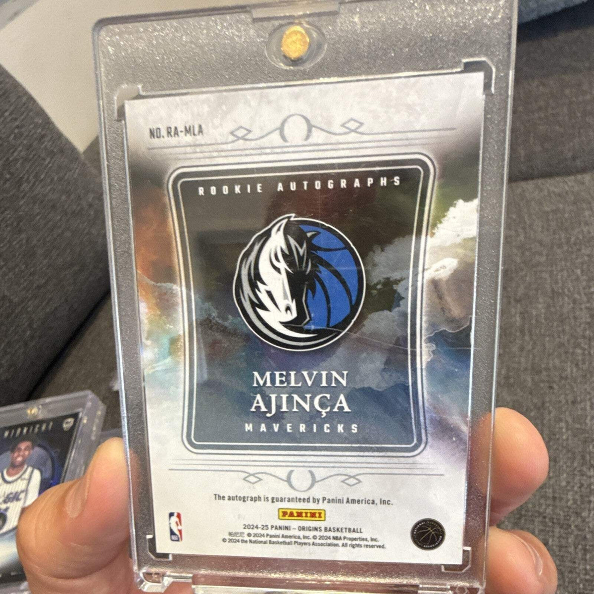 Panini Origins 2024 25 Melvin Ajinca Rookie Autographs Auto RC RA MJA Mavericks2