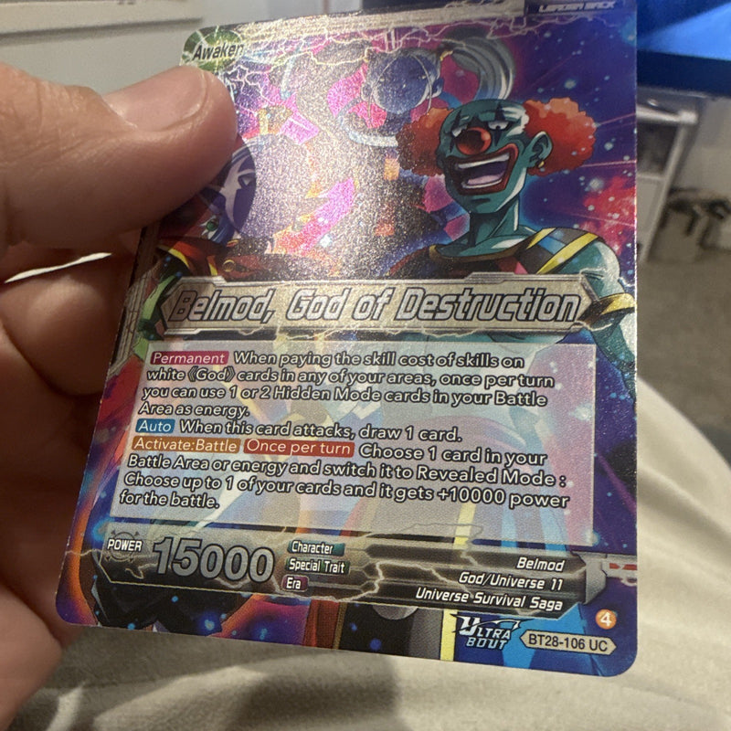 Bandai Dragon Ball Super Belmod, God of Destruction Leader Foil BT28-106 UC2