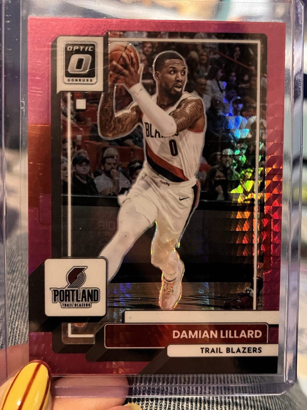 Damian Lillard Prizm Panini Donruss Optic 2022 23 #49 Trail Blazers1