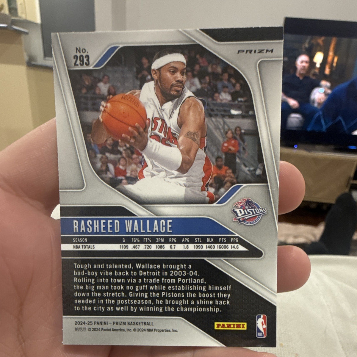 2024 25 Panini Prizm Basketball Rasheed Wallace Legends Detroit Pistons #2931