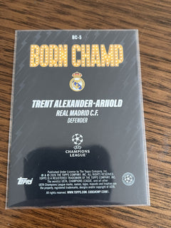 Topps Trent Alexander Arnold Born Champ BC 5 UEFA Champions League Real Madrid2
