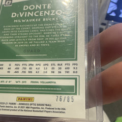 2020 21 Panini Donruss Optic Donte DiVincenzo Prizm Parallel 76/852