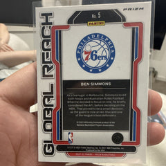 Panini Prizm 2021-22 Global Reach No. 5 Ben Simmons Philadelphia 76ers1