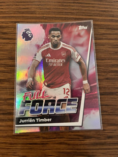 Topps Premier League 2025/26 Full Force Jurrien Timber Arsenal 17 Insert0