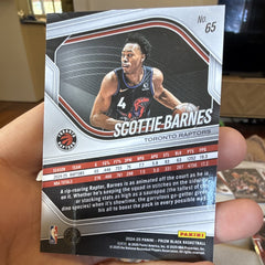 Panini Prizm Black Scottie Barnes Base 2024 25 Toronto Raptors #651