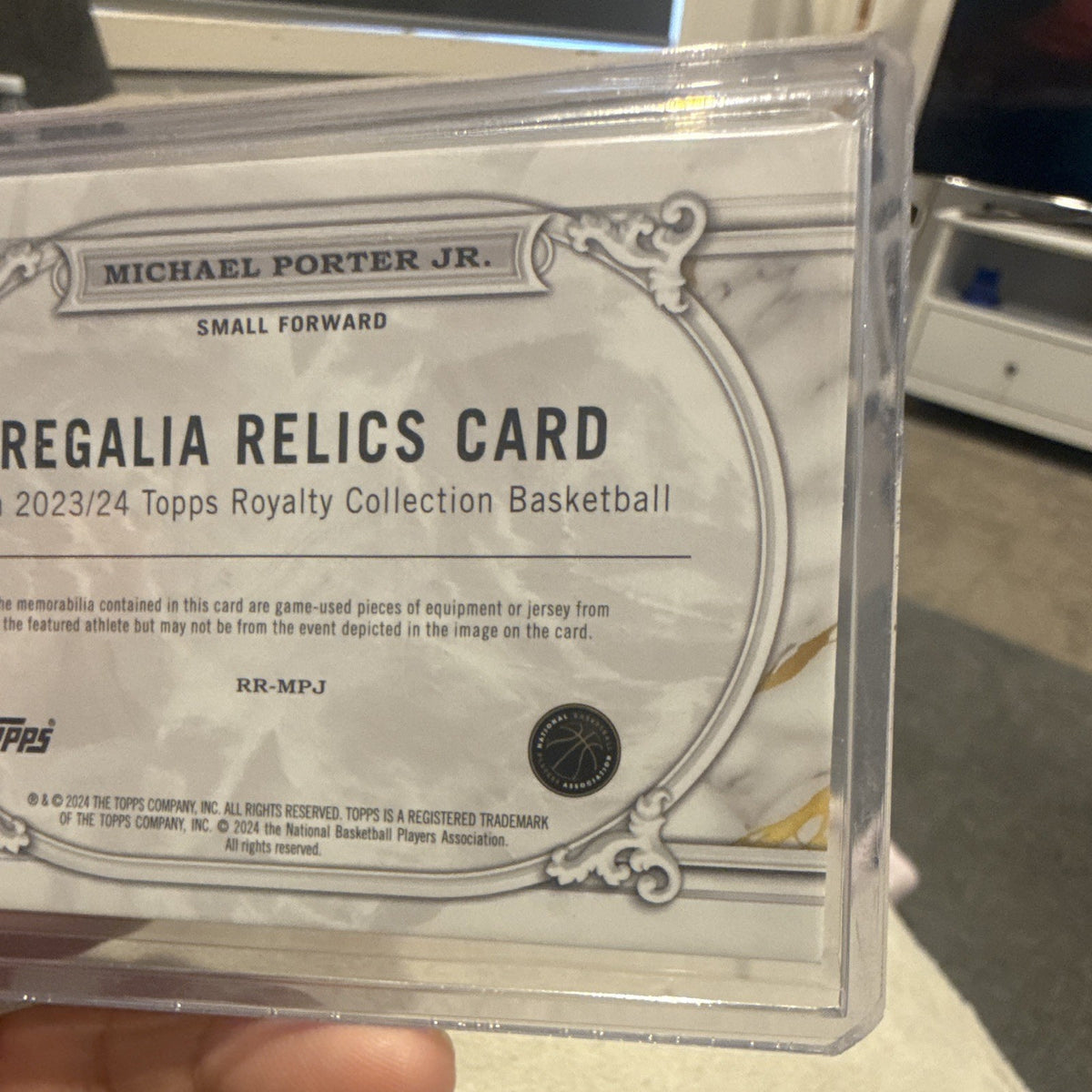 Michael Porter Jr. Regalia Relics RR MPJ Topps Royalty Collection 95/993