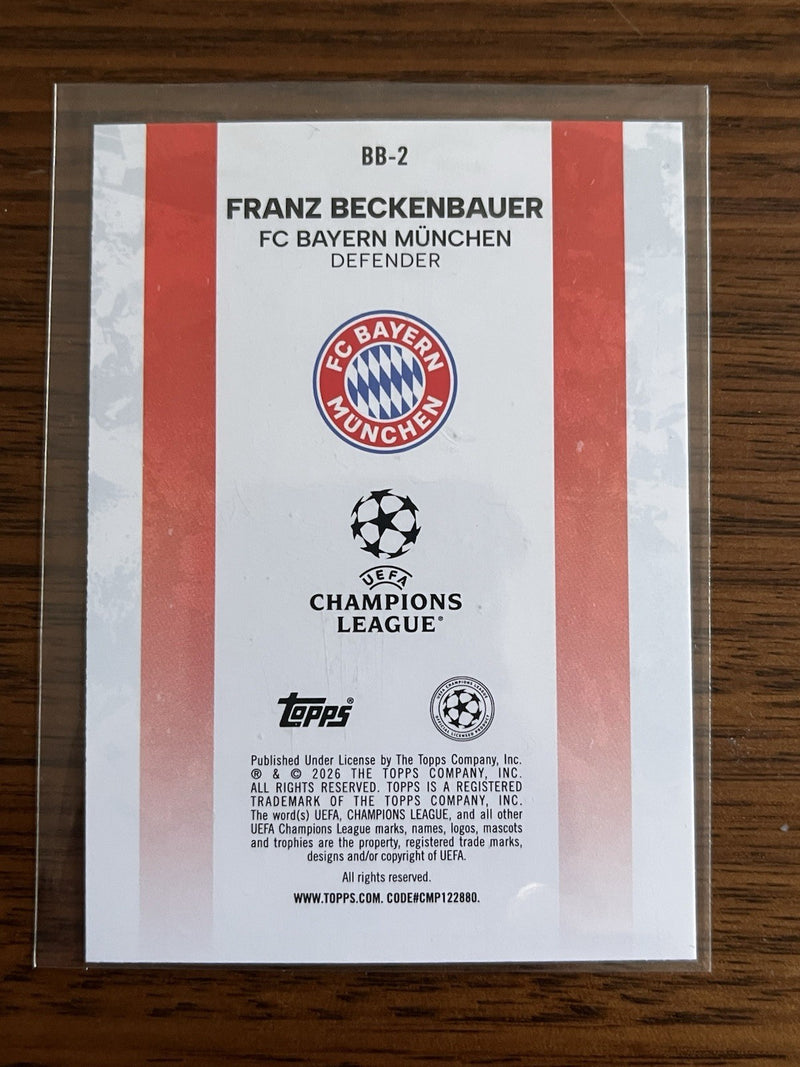 Topps UEFA Champions League Franz Beckenbauer Insert BB 2 FC Bayern 20262