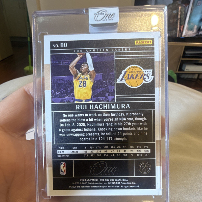 Panini One and One Rui Hachimura /40 #80 Los Angeles Lakers1