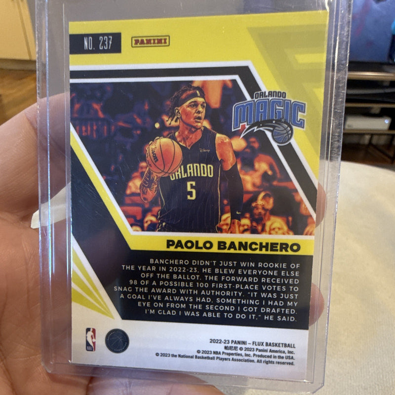 Panini Flux 2022 23 Paolo Banchero Rookie RC Orlando Magic #2371