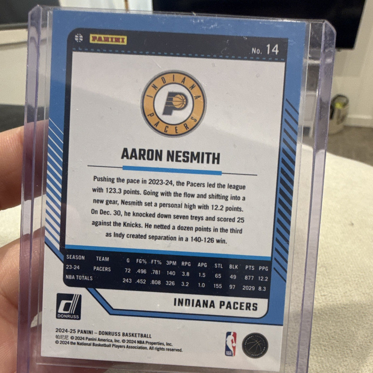 Panini Donruss Basketball Aaron Nesmith Indiana Pacers #14 14/451