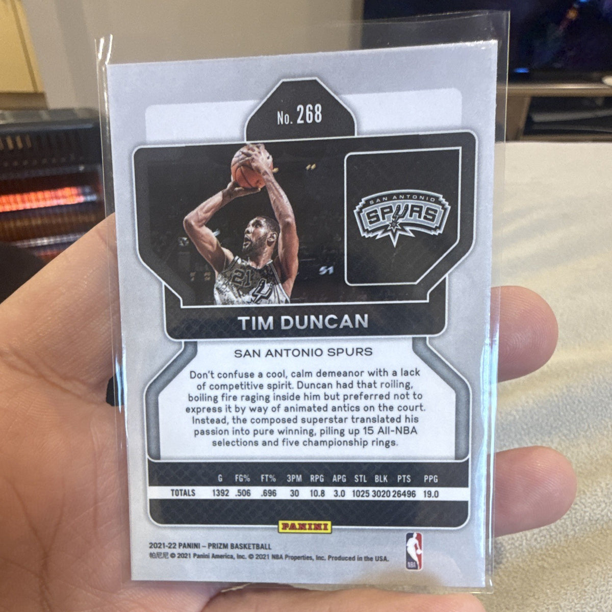 Panini Prizm 2021 22 Basketball Tim Duncan Prizm San Antonio Spurs 2681