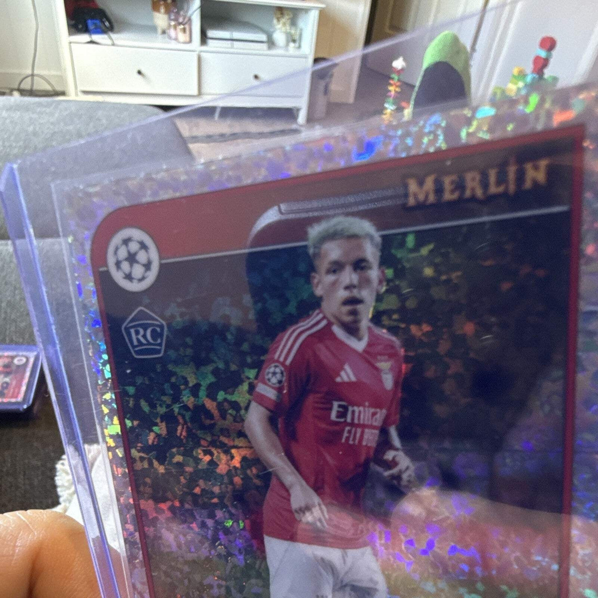 Topps Merlin UEFA UCL Gianluca Prestianni Rookie #90 SL Benfica1