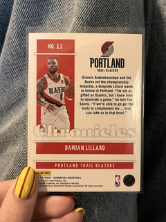 Panini 2021-22 Chronicles Basketball Damian Lillard Base Set 11 Trail Blazers2