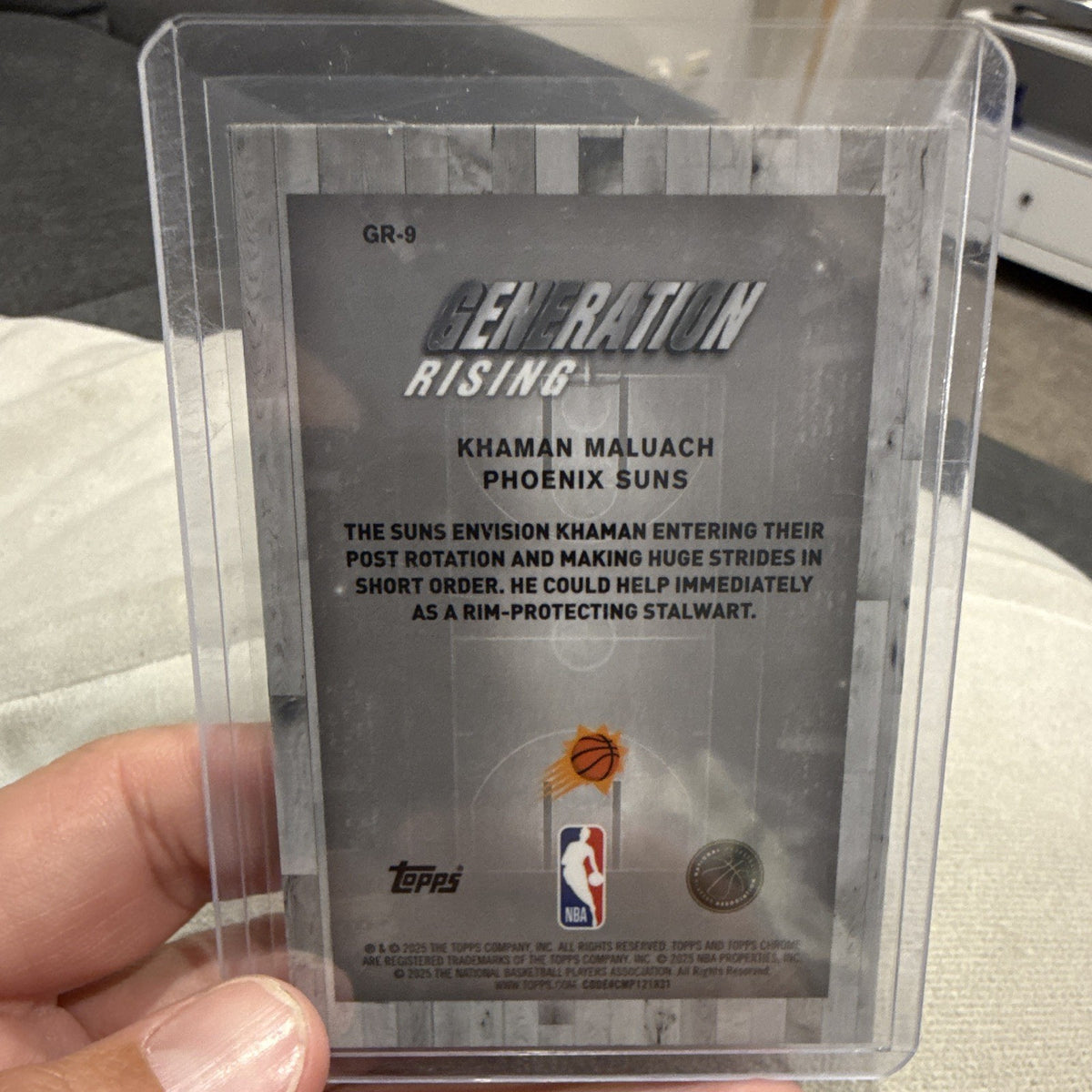 Khaman Maluach Rookie Insert Topps Chrome Generation Rising GR-9 Suns 20251