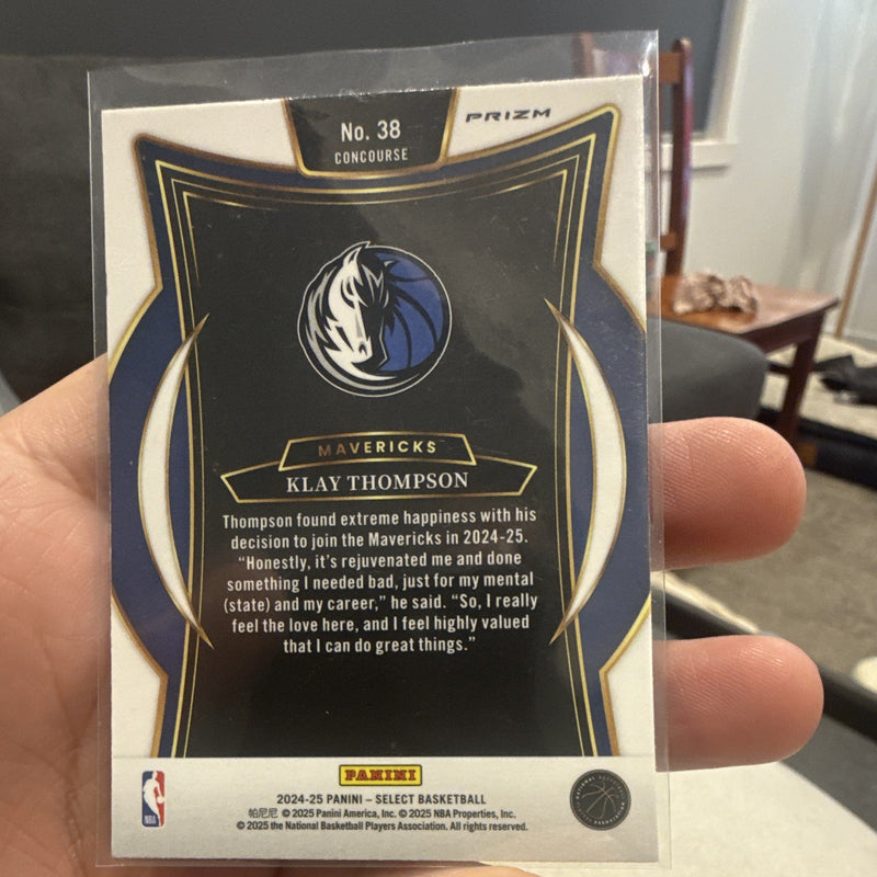 Klay Thompson Prizm 2024 25 Panini Select Concourse No. 38 Mavericks1