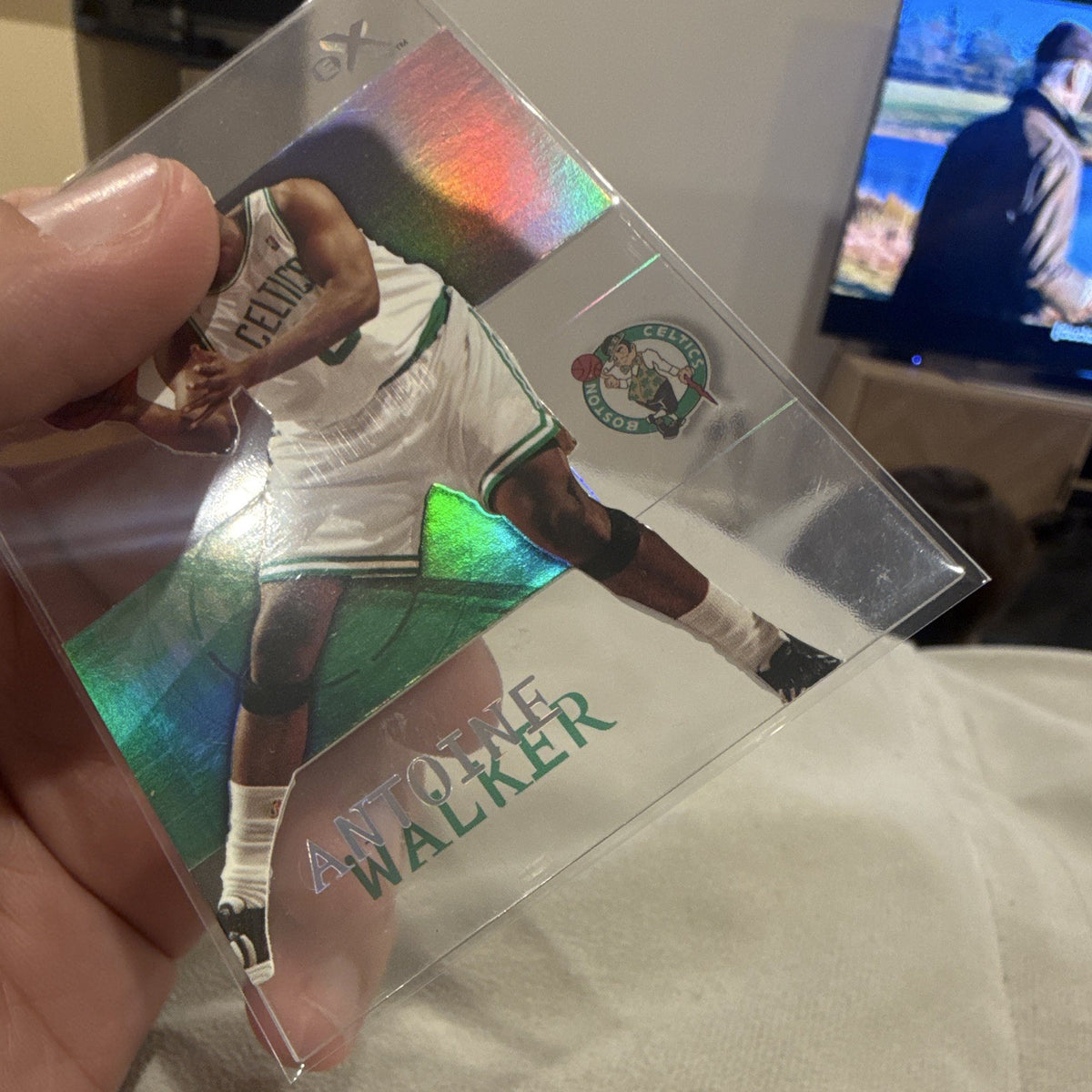 Fleer E X Hologram 2003 04 Antoine Walker Boston Celtics #8 NBA Card2