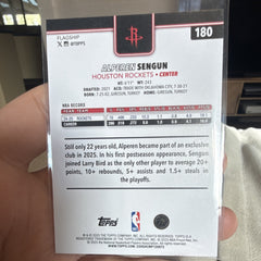 Topps Rookie Alperen Sengun Houston Rockets #180 2024 25 Basketball Card1