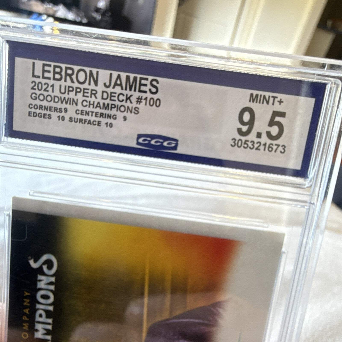 Upper Deck 2021 Goodwin Champions LeBron James #100 CGC 9.5 Graded1