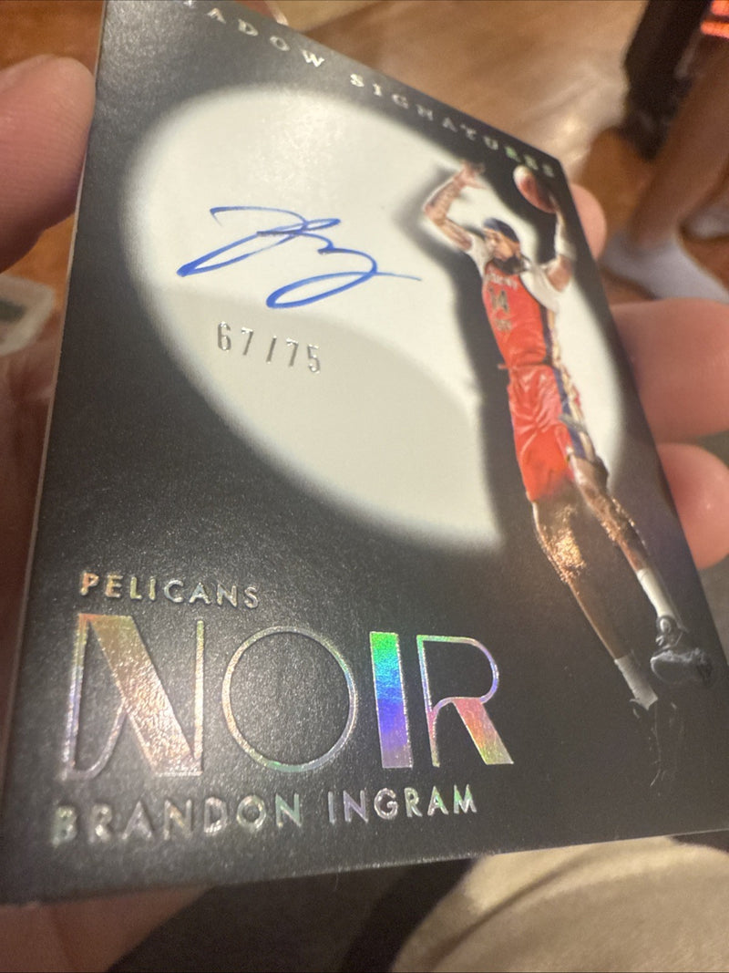 Brandon Ingram Pelicans 2024 25 Panini Noir Shadow Signatures On Card Auto /754