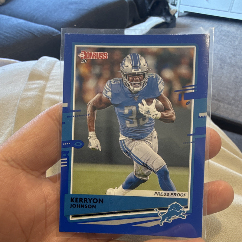 Panini Donruss 2020 Kerryon Johnson Press Proof Detroit Lions #99 NFL Card0