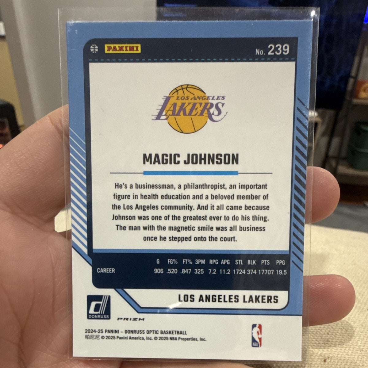 Magic Johnson Legends 2024 25 Panini Donruss Optic Prizm Lakers #2391