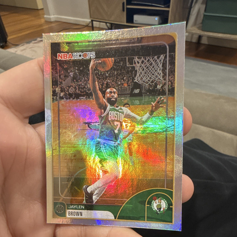 Topps NBA Hoops Jaylen Brown Boston Celtics 2024 25 #135 Holo Parallel0
