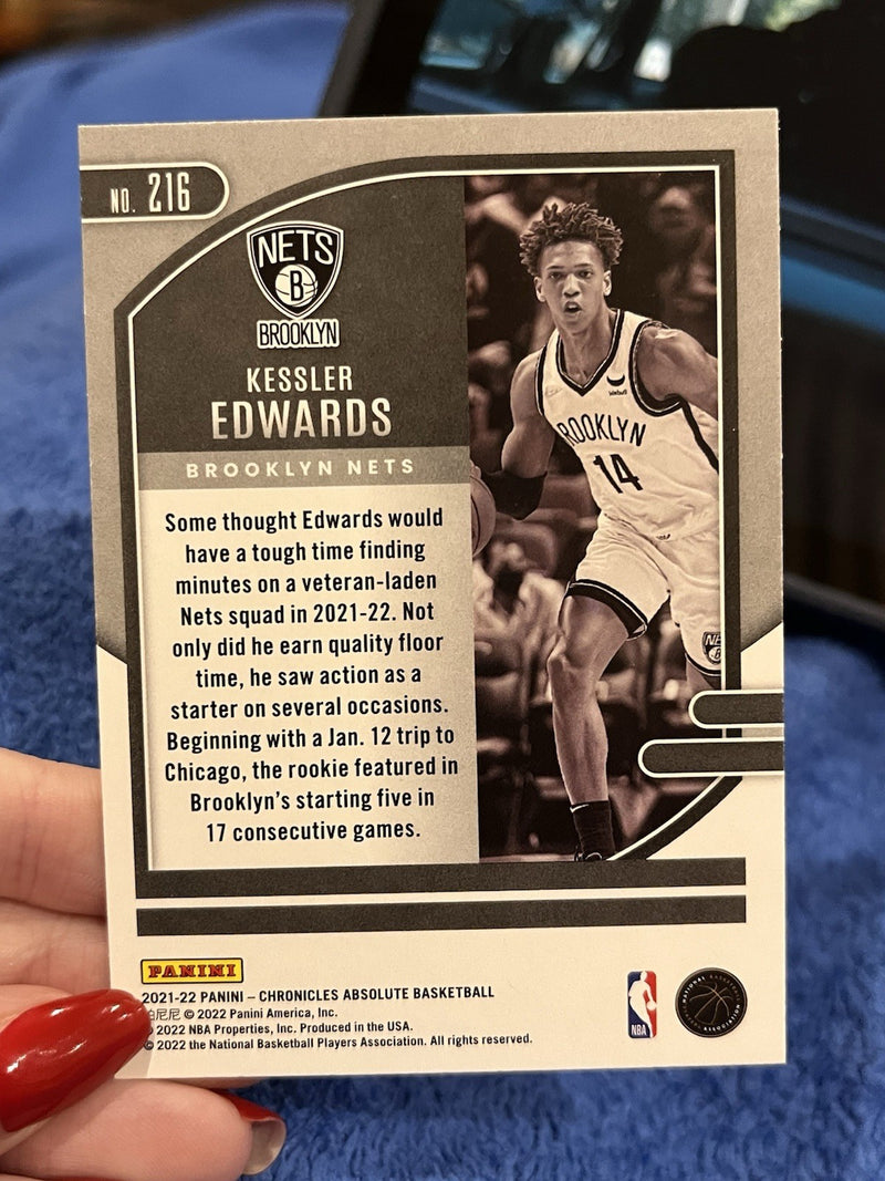 Panini Kessler Edwards Rookie 2021 22 Chronicles Absolute Basketball 216 Nets2