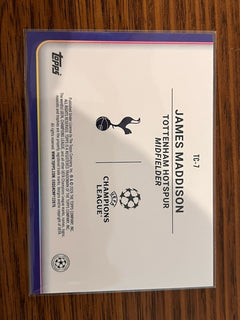 Topps James Maddison Trophy Chasers Insert TC 7 UEFA Champions League Spurs2
