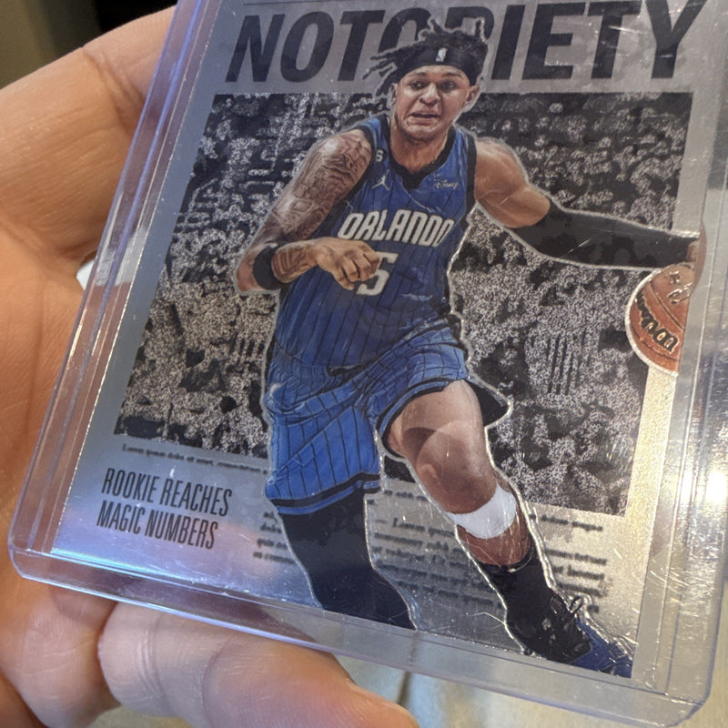 Paolo Banchero Rookie Panini Mosaic 2022 23 Notoriety Insert No. 63
