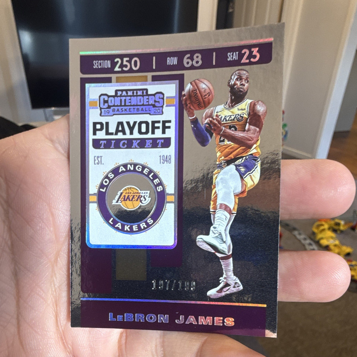 Panini Contenders 2019-20 LeBron James Lakers Playoff Ticket #70 /1990
