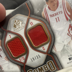Upper Deck 2009 10 SP Game Used Combo Materials CM BM Bargnani/Yao Ming 19/353