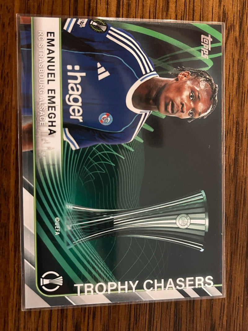 Emanuel Emegha Trophy Chasers TC 21 Topps UEFA ECL RC Strasbourg Rookie1