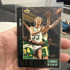 Upper Deck Basketball Heroes Insert Larry Bird Boston Celtics Card 21/27 19930