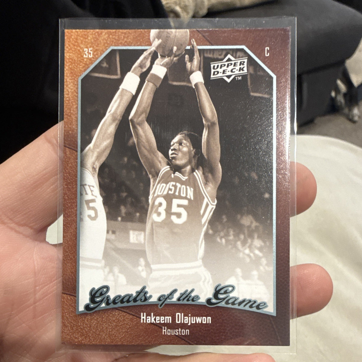 Upper Deck Greats of the Game 2010 Hakeem Olajuwon Houston Cougars #350