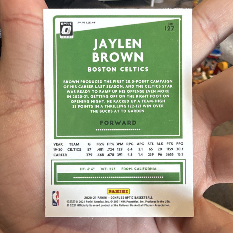 Panini Donruss Optic Jaylen Brown Prizm Boston Celtics 127 Basketball Card2