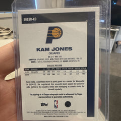 Topps Kam Jones 2025 Basketball RC Auto Gold 05/50 Indiana Pacers 80B2R KO1