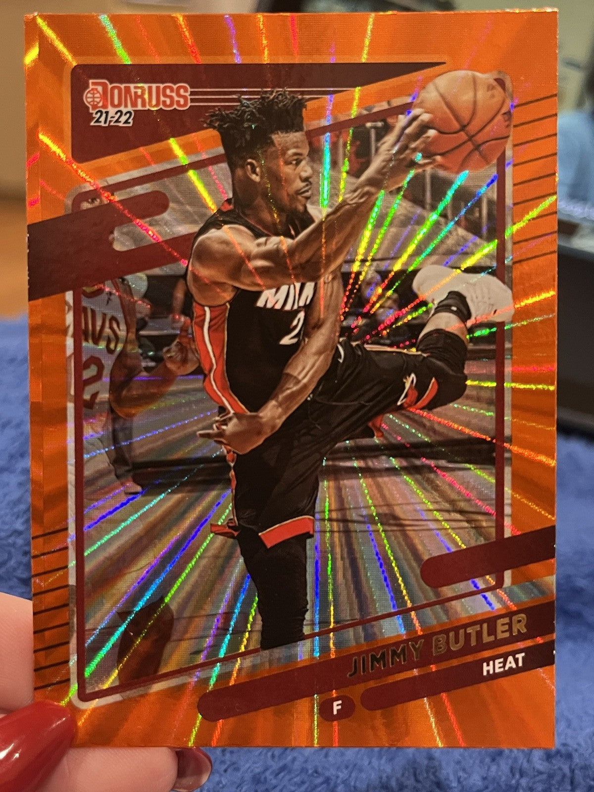 Jimmy Butler Orange Laser 2021 22 Panini Donruss Basketball Miami Heat #951