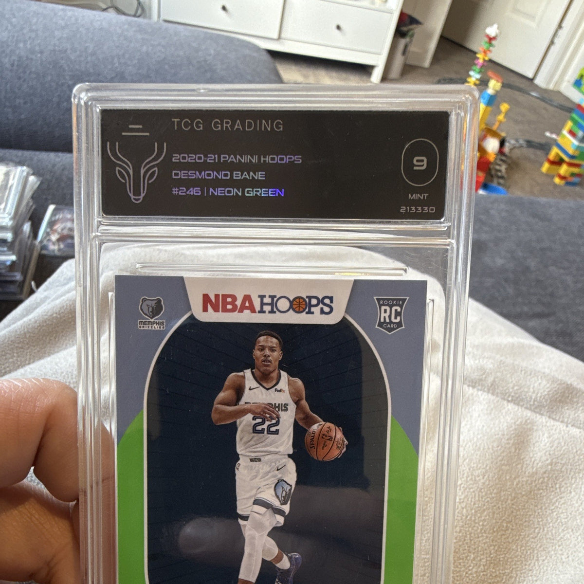 2020-21 Panini Hoops Desmond Bane Rookie Neon Green #246 TCG 91