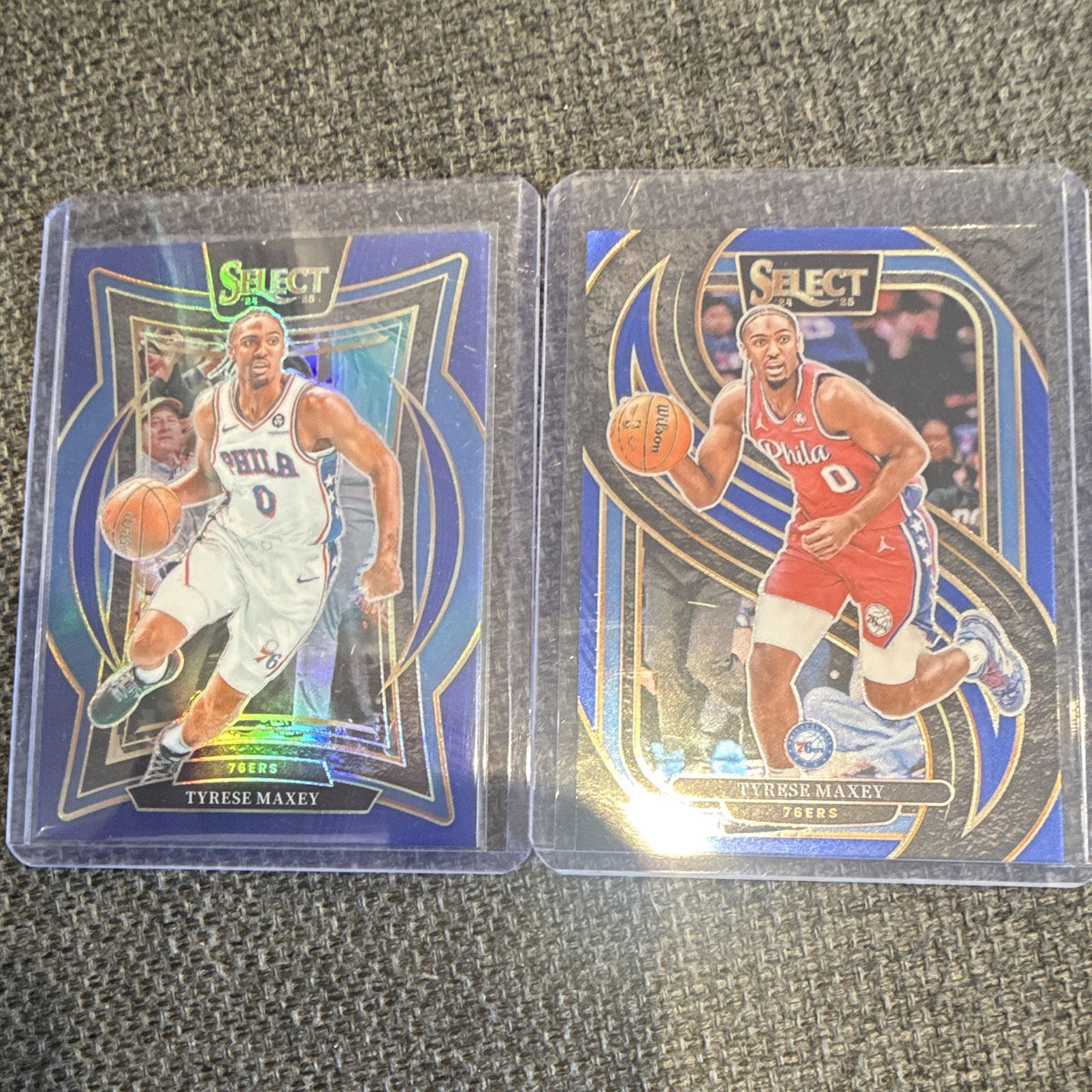 Panini Select 2024-25 Tyrese Maxey 76ers 2-Card Lot #20 Concourse #1560