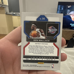 Panini Prizm Ben Wallace Base Set 2021 22 Detroit Pistons #2491
