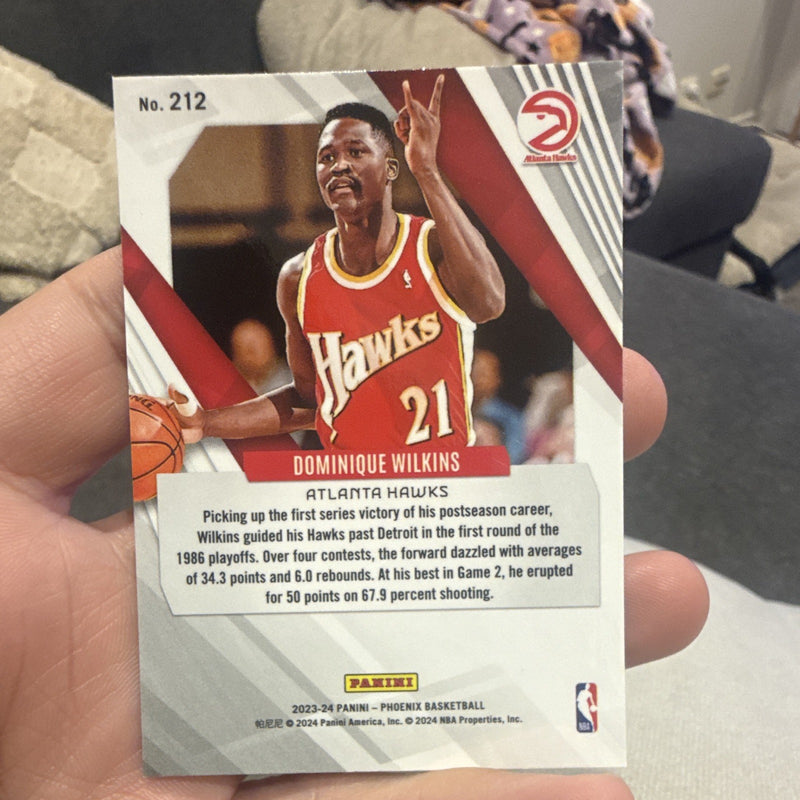 Panini 2023 24 Phoenix Basketball Dominique Wilkins Insert Atlanta Hawks 2121