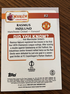Rasmus Højlund Base Set Topps Merlin Collections UEFA Europa League 822