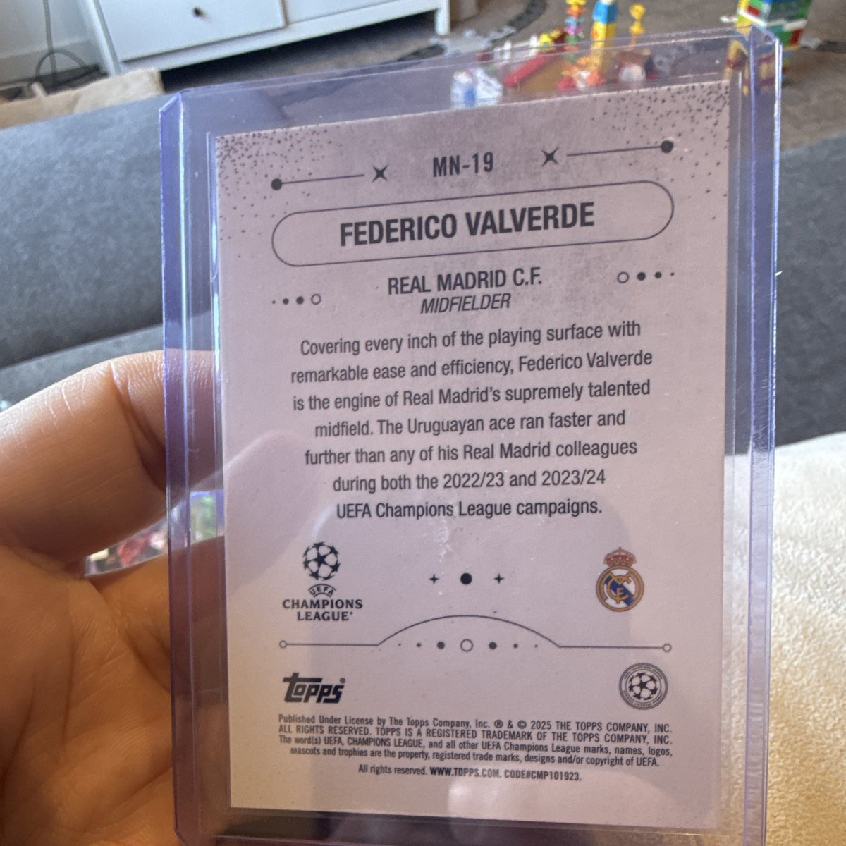 Topps Merlin Mystic Nights Insert Federico Valverde Real Madrid UCL 22/23 MN 191