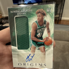 Panini 2019 20 Origins Romeo Langford Rookie Patch Auto   149 Boston Celtics0
