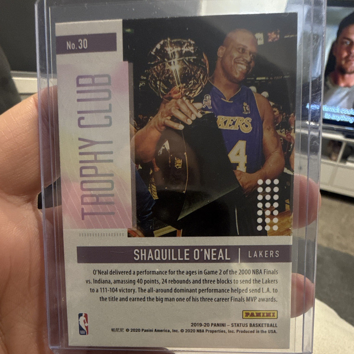 Panini Status 2019-20 Trophy Club No.30 Shaquille O'Neal Lakers1