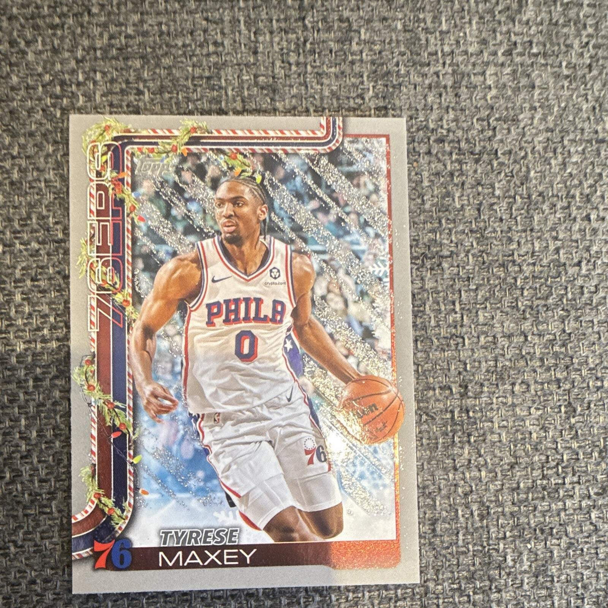 Topps Holiday Insert Tyrese Maxey Philadelphia 76ers H17 NBA 2024 251