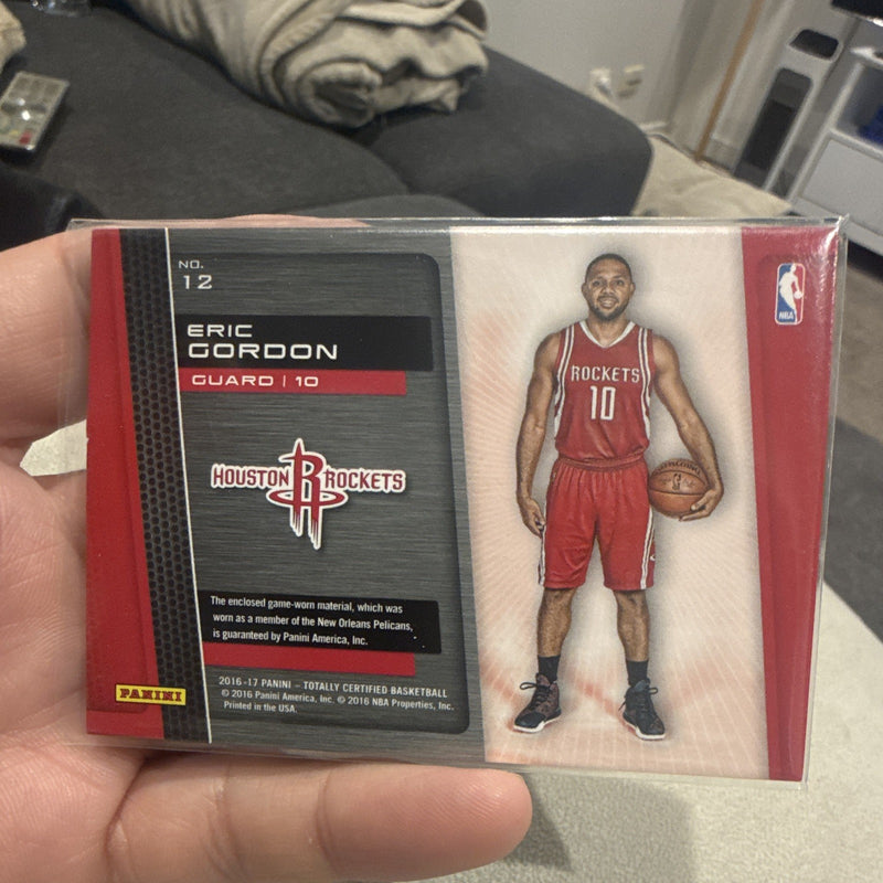 Panini 2016 17 Totally Certified Eric Gordon Jersey Patch 96/99 Rockets #121