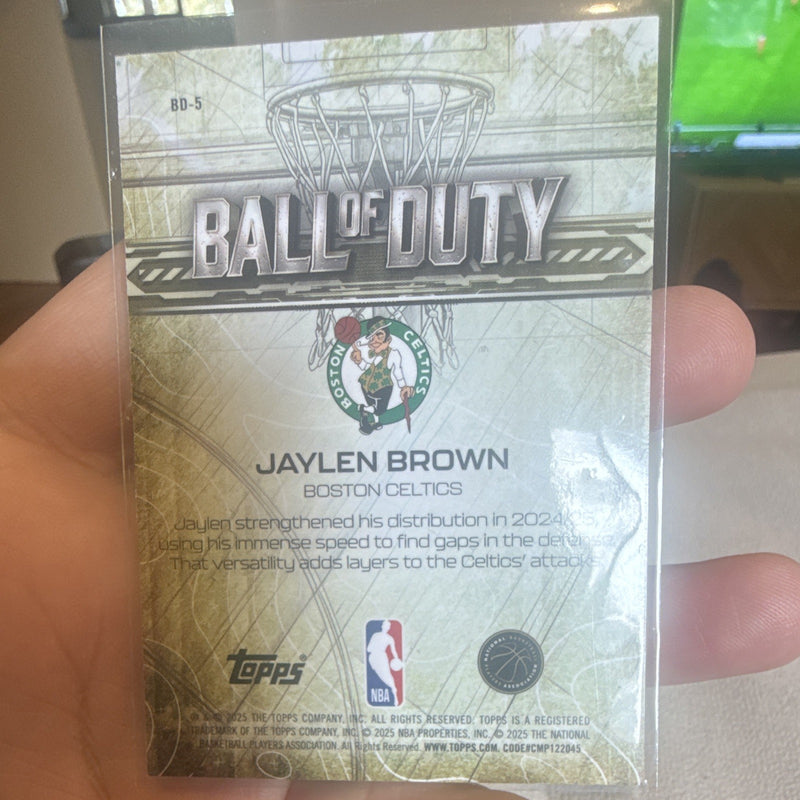 Topps Chrome Ball of Duty BD 5 Jaylen Brown Boston Celtics Insert1