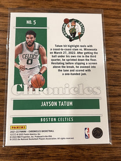 Panini 2021 22 Chronicles Basketball Jayson Tatum Base No. 5 Boston Celtics2
