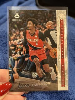 Keon Johnson Rookie RC Panini Chronicles Luminance 2021 22 #255 Trail Blazers1